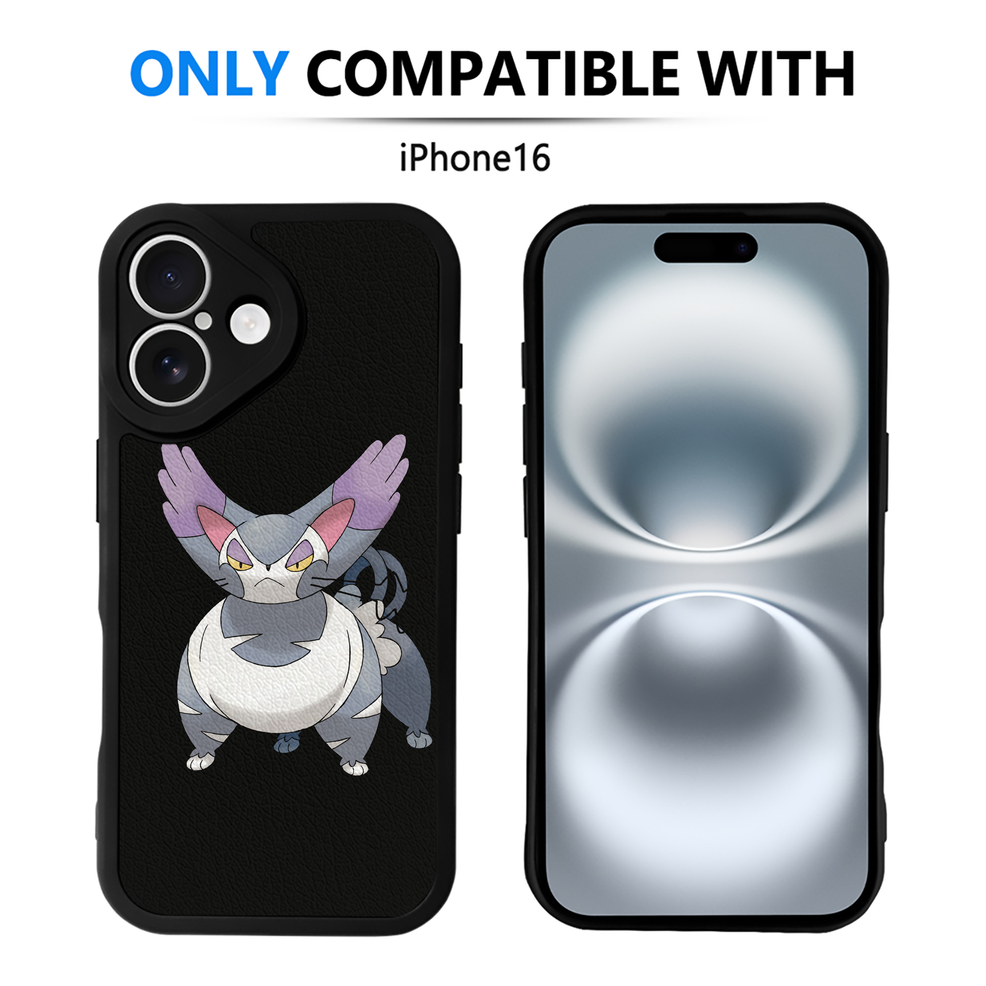 （画像用） ポケットモンスター Pokémon 【iPhone 16シリーズ対応】シリコンスマホケース（レザー調） 材質：シリコン